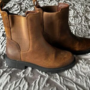 Clarks Brown Leather Chelsea Ankle Boots